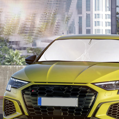 Custom Windshield Sunshade for Audi A4 A5 & S5 RS5 2018-2022 2023 2024 2025 Front Window Shades Cover for Windshield Sun Visor Screen Protector 210T Reflective Blocks UV Rays Cool Car Accessories