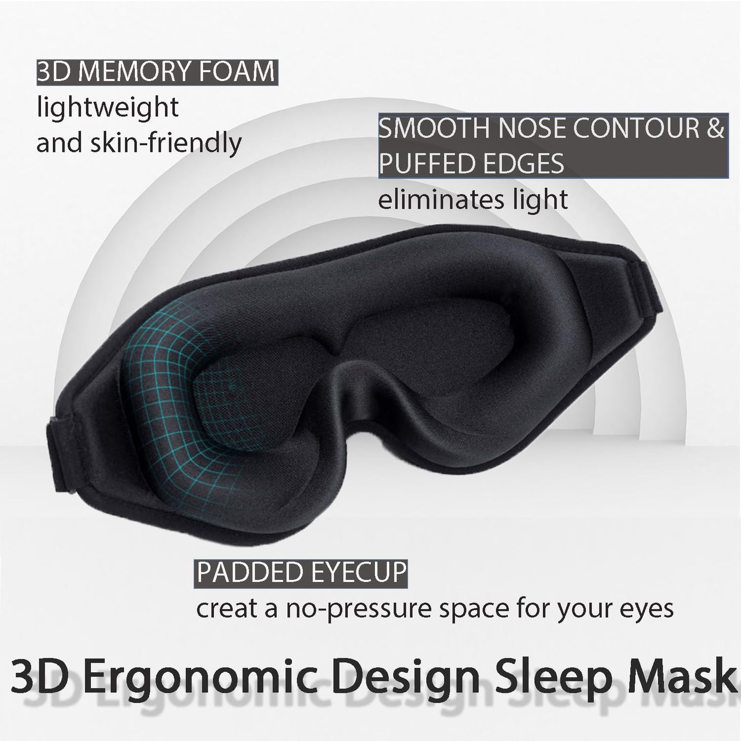 Eye Mask for Lash Extensions, Sleep Mask for Lash Extensions for Women Men, Zero Eye Pressure 3D Contoured Lash Extension Sleep Mask, Lash Protector Breathable Soft Shade Cover for Travel Yoga Nap