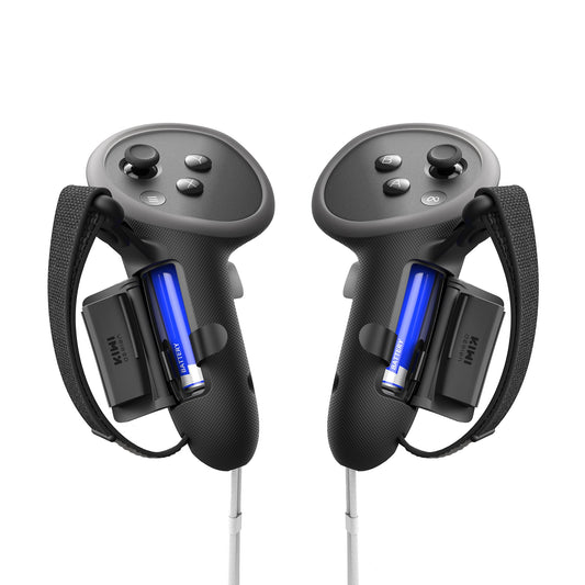 KIWI design Upgraded Controller Grips Protector Compatible with Oculus/Meta Quest 3/3S, Non-Slip Handle Cover with Battery Opening, Accessories Made for Meta