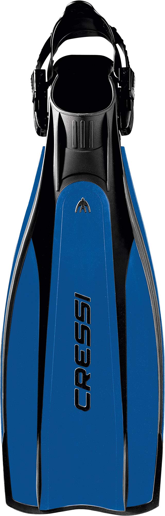 Cressi Pro Light Adjustable Open Heel Fins, Black/Blue, M/L