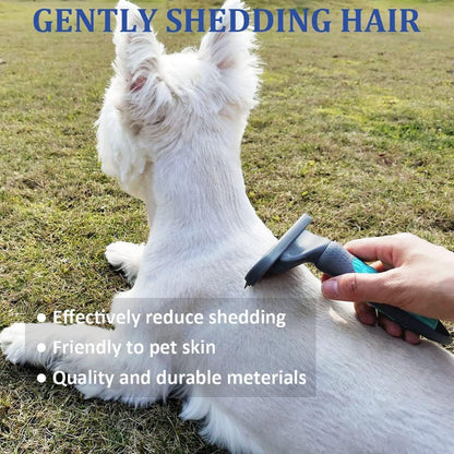Dog Brush for Shedding Short Haired Dogs, Undercoat Deshedding Tool Set, Gently and Effectively Remove Loose Hair and Reduce Shedding, Includes a Brush and a Double-sided Silicone Glove
