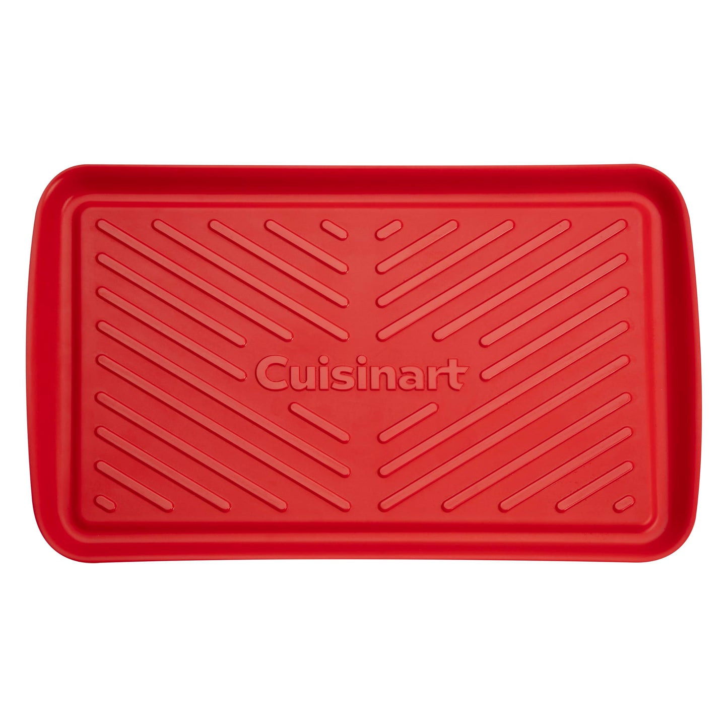 Cuisinart Grilling Prep & Serve Trays, 17x10.5 inch BBQ Tray Safe for Food Handling, 2 Dishwasher Safe Nesting Trays Black & Red, Perfect Grilling Accessories for Cooked & Raw Meat, Fits 6 Burgers
