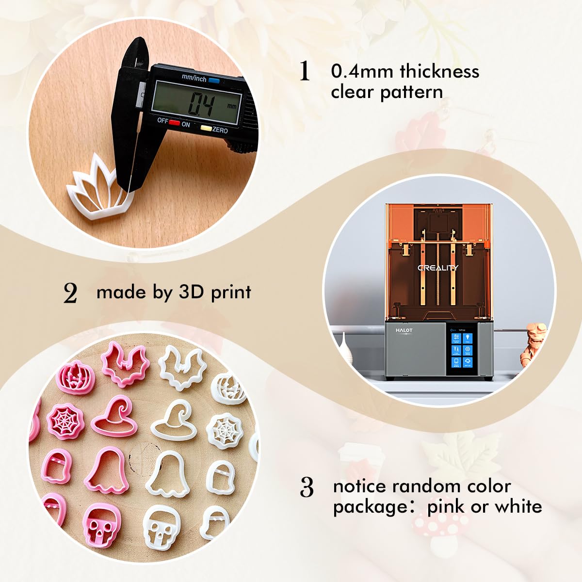 KEOKER Halloween Polymer Clay Cutters, Clay cutters for Halloween Earrings Making, 20 Shapes Halloween Clay Earrings Cutters, Pumpkin Clay Cutters For Polymer Clay Jewelry (ALL 1)