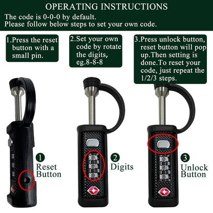 Gun Case Lock TSA Approved Locks for Gun Case,Cut-Proof Padlock for Guns/Rifles/Hard Pistol Cases/Firearms/Handguns/Revolvers/Camera/Drone/Equipments/Instruments/Tools Protective Hard Cases(Black)