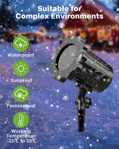 Laser Christmas Projector Lights Outdoor, Christmas Decorations Stars Light Show, Holiday Projector Decorations for House/Garden/Party