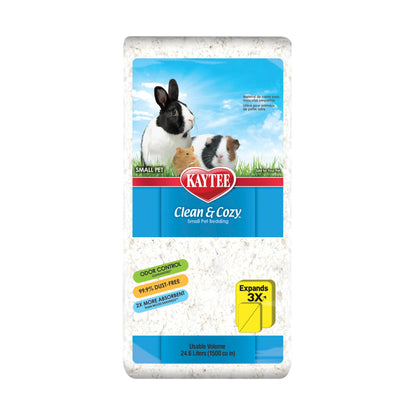 Kaytee Clean & Cozy White Paper Bedding, Made for Small Animals, 24.6 Liters
