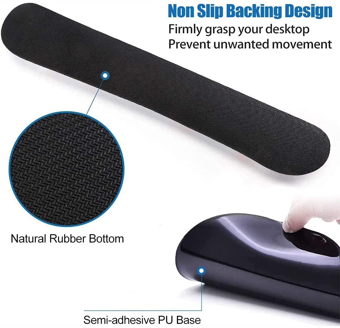 Ergonomic Gel Mouse Pad with Wrist Support - Soft Memory Foam Keyboard Rest, Dirt-Resistant, Suitable for Office Typing & Gaming, Rose Gold Glitter Pattern