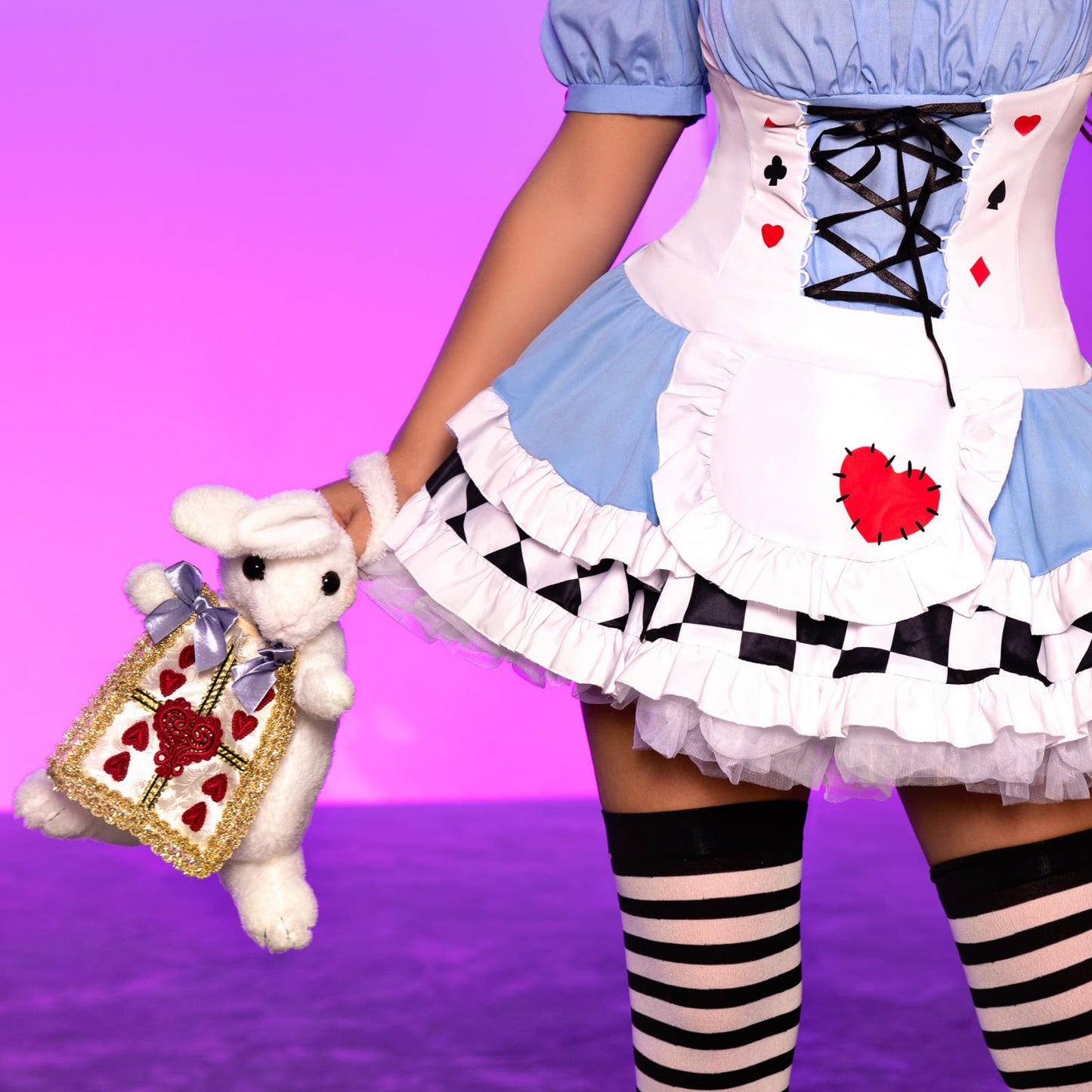 Leg Avenue womens Rabbit Purse Costume Accessories, Rabbit Purse White/Gold, One Size US