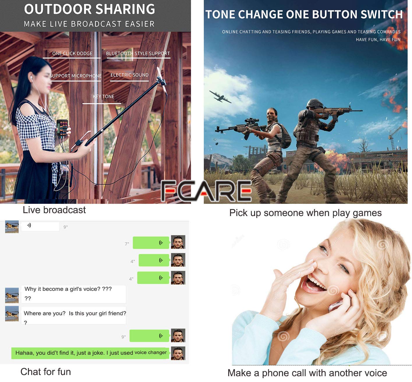 Voice Changer Headset for PS4/Xbox One/PC/Phone/Laptops/Anchor/Cam Girl/Kids with Voice Adjustable Feature