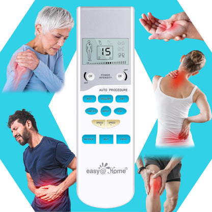 Easy@Home TENS Unit Muscle Stimulator - Electronic Pulse Massager, 510K Cleared, FSA Eligible OTC Home Use Handheld Pain Relief Therapy Device-Pain Management Machine Gift for Mom Dad - EHE009