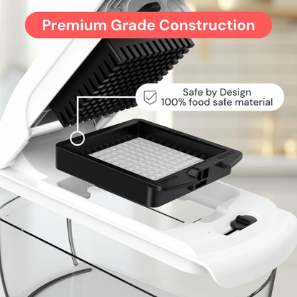 Fullstar The Original Pro Chopper - Vegetable Chopper and Spiralizer, Food Chopper with Container, Fruit Slicer, Kitchen Gadgets & Accessories, Home Essentials (4 in 1, White)