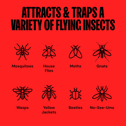 DynaTrap DT2030SR Fly Traps Outdoor - Mosquito & Flying Insect Killer for 1 Acre – Kills Flies, Gnats, Wasps - Bug Zapper Alternative - Black