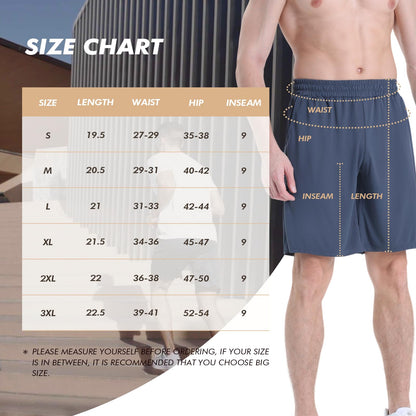 7 Pack Mens Athletic Shorts - Gym Basketball Running Workout Quick Dry Black Shorts with Pockets for Casual Performance