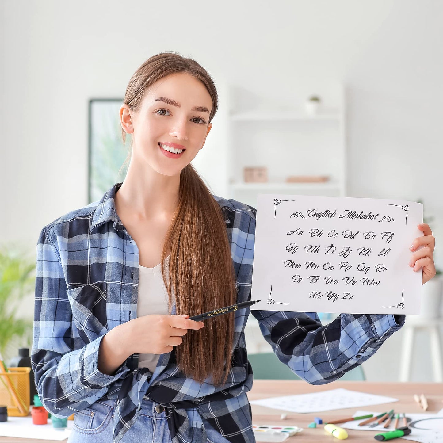 GETHPEN 8-Size Calligraphy Set – Calligraphy markers Black Archival Ink Pens for Hand Lettering, Art Drawing & Scrapbooking