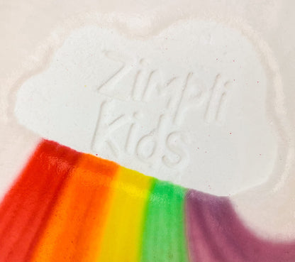 3 x Cloud Rainbow Bath Bomb from Zimpli Kids, Children's Large Bubble Bath Bomb, Vivid Rainbow Colours, Kid Gift Set