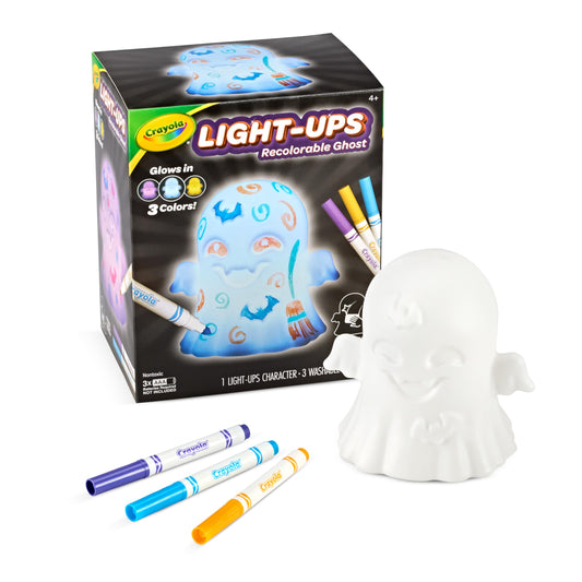 Crayola Light-Ups - Ghost, Reusable Coloring Toy & Craft Kit, Light Up Ghost, Cute Halloween Decor & Night Light for Kids, Halloween Toy, Ages 4+