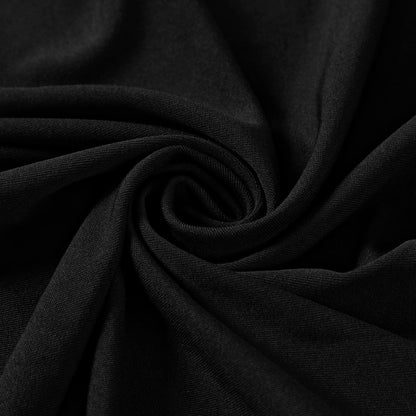 eccwai Spandex 6ft Waterproof Table Cover for Party,Wedding, Banquet, and Events(Black)