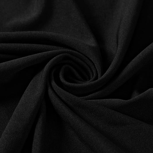 eccwai Spandex 6ft Waterproof Table Cover for Party,Wedding, Banquet, and Events(Black)