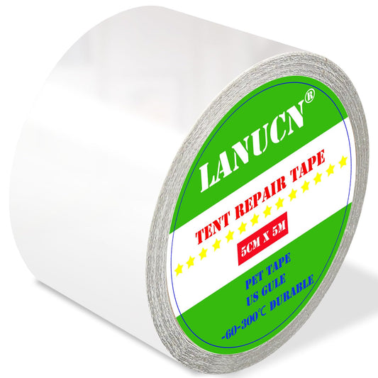 LANUCN Fabric Repair Tape,Waterproof Patch and Seal Tape,Clear Repair Tape for Tent Repair Tape,RV Awning Repair Tape,Duct Tape,Tarp Repair Tape and More…
