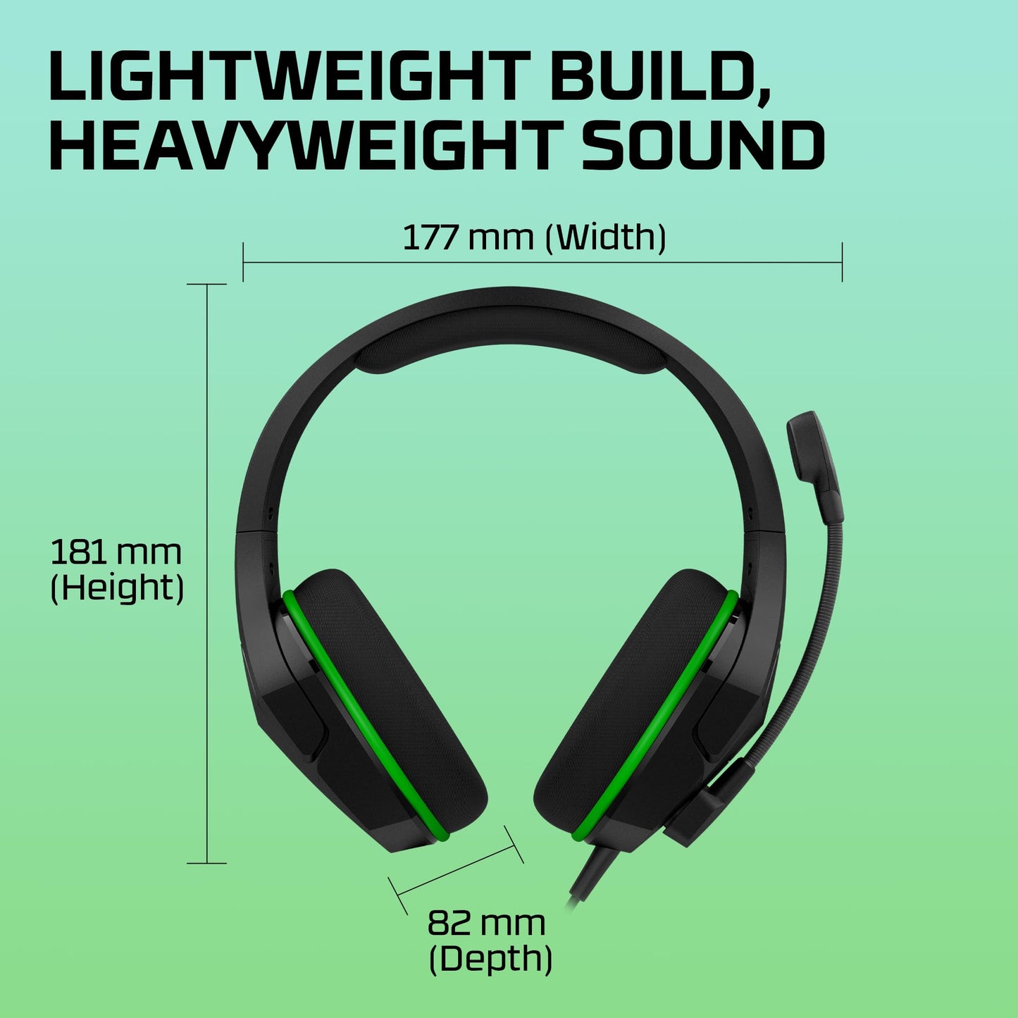 HyperX CloudX Stinger Core - Official Licensed for Xbox, Gaming Headset with In-Line Audio Control, Immersive In-Game , Microphone