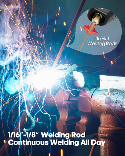 Handheld Welder Machine 110V Portable Welding Machine with IGBT Inverter 6 Variable Current Adjustmen 20-200Amp Welding Output Portable Handheld Welder for 1/16"-1/8" All Size Welding Rod