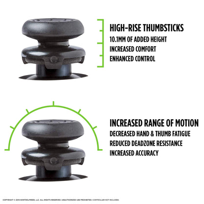 KontrolFreek Ultra for PlayStation 4 (PS4) and PlayStation 5 (PS5) Controller | Performance Thumbsticks | 2 High-Rise Concave | Black