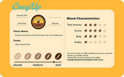 Cozy Up | 100-Count | Specialty Dark Single-Serve Coffee Pods Compatible with Keurig K-Cup Brewers | Dark Roast Coffee