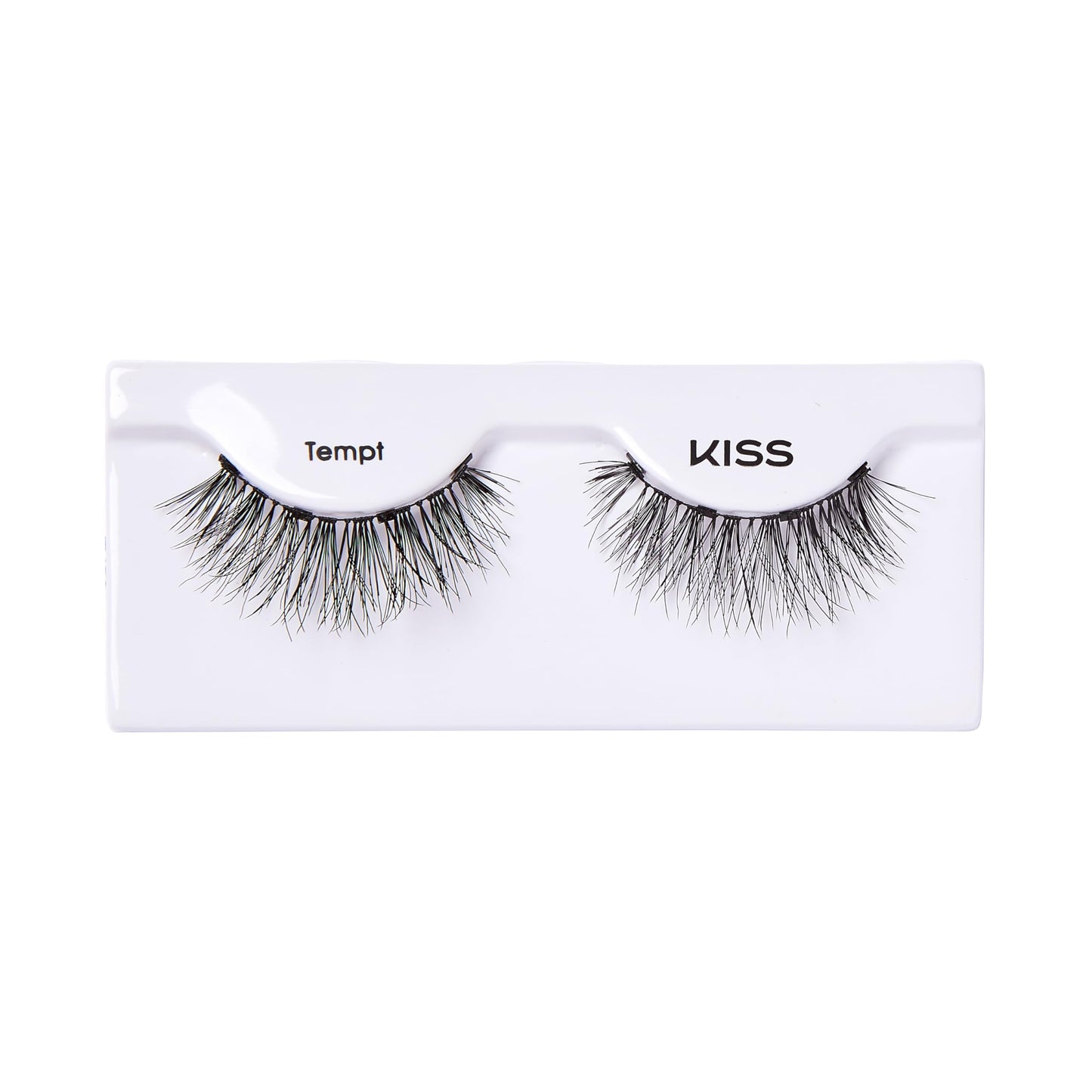 KISS Magnetic Lashes, Tempt, 1 Pair Synthetic False Eyelashes With 5 Double Strength Magnets, Wind Resistant, Dermatologist Tested Fake Lashes Last Up To 16 Hours, Reusable Up To 15 Times Black