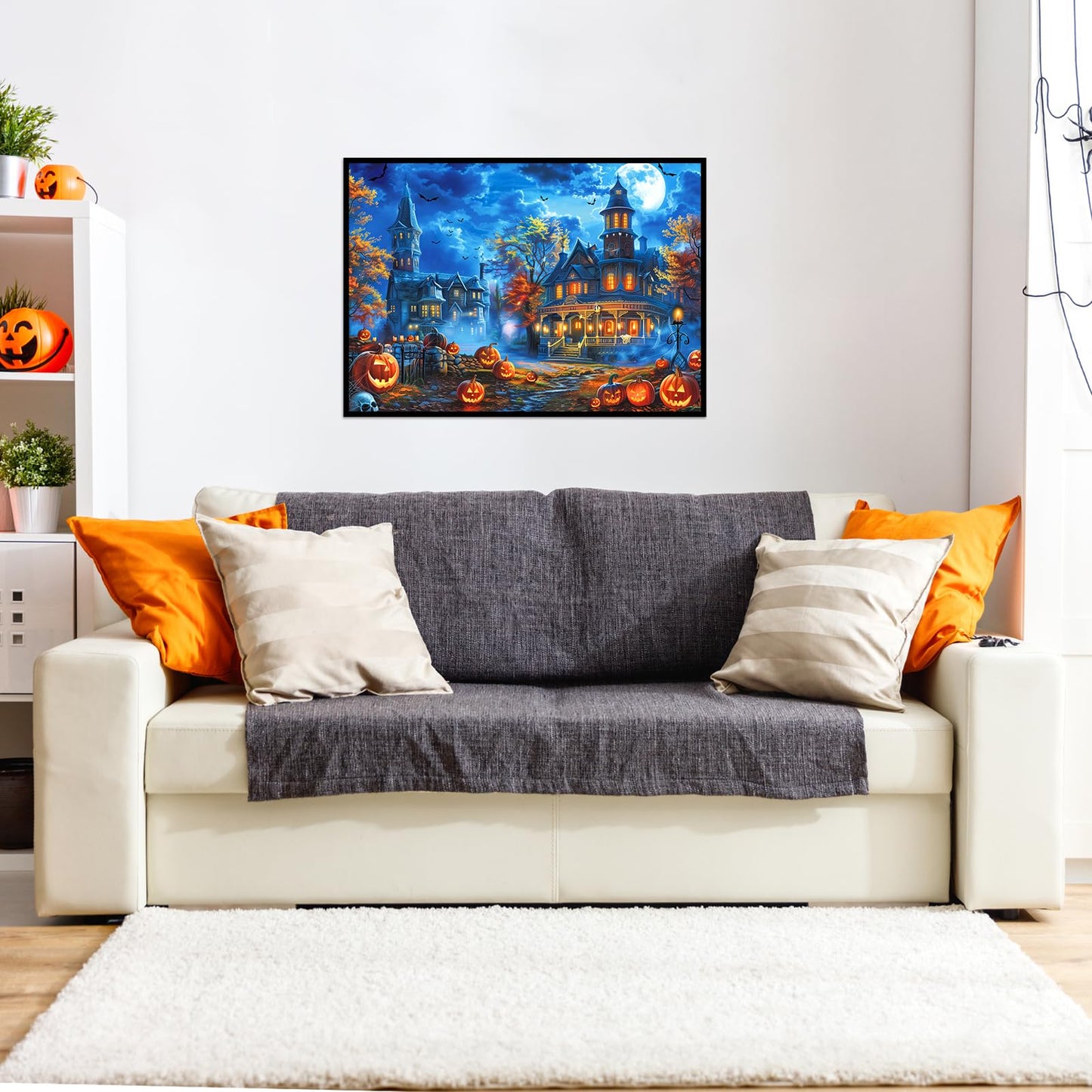 Halloween Puzzles for Adults 1000 Pieces, Halloween House Halloween Puzzle 1000 Piece Puzzle for Adults Halloween Scene Puzzles for Adults Halloween Jigsaw Puzzles 1000 Pieces Halloween Puzzles