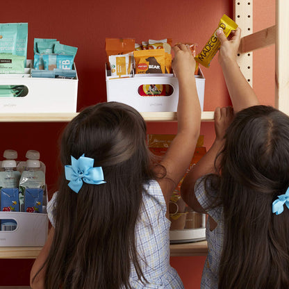 YouCopia ShelfBin Packet Organizer, 4-Tier Stairstep Raised Divided Bin, BPA-Free Storage Caddy for Kitchen Pantry and Cabinet Organization, Tea Bags, Medicine, and More