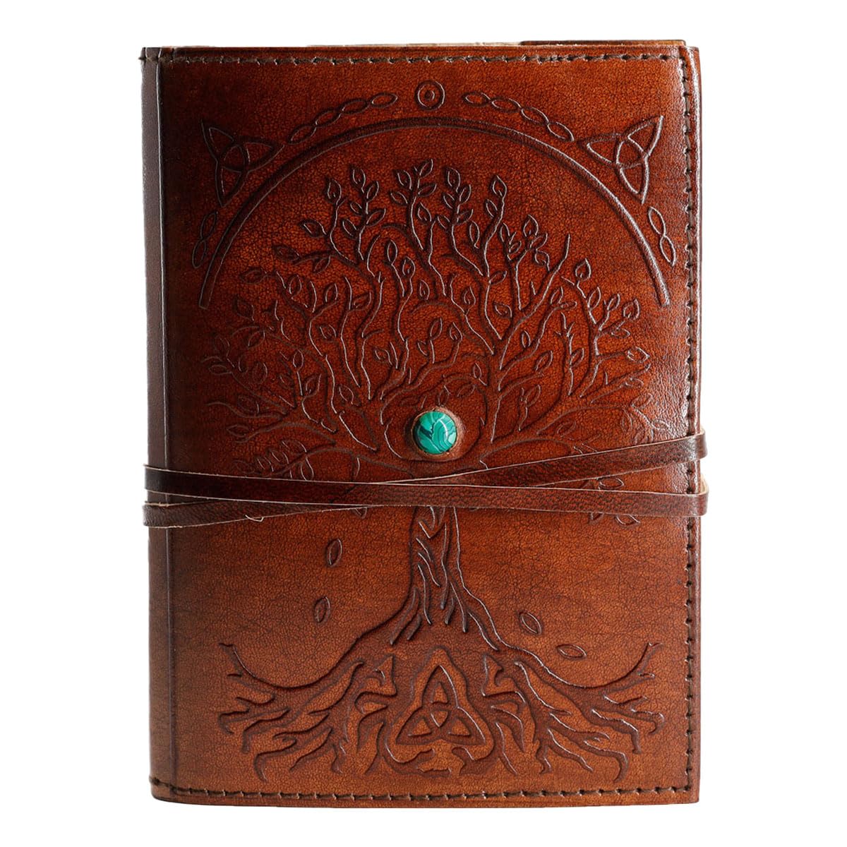 Leather Journal in Brown 8x6 Refillable Lined Paper Tree of Life Handmade writing Notebook Diary Leather Bound Daily Notepad for women and men Writing pad for Artist Sketch
