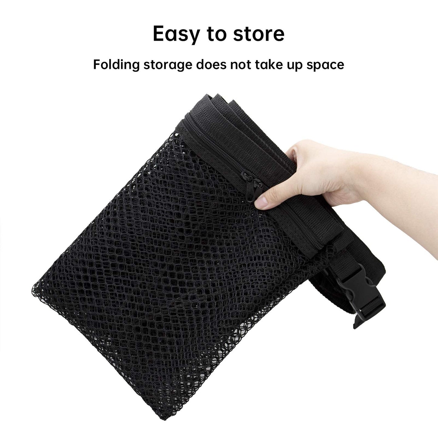 Kaskawise Car Ceiling Cargo Net Pocket,31"x21" Adjustable Double-Layer Mesh SUV Roof Organizer Long Trip Ceiling Storage Net,Car Camping Cargo Net for SUV,Van Life Accessories