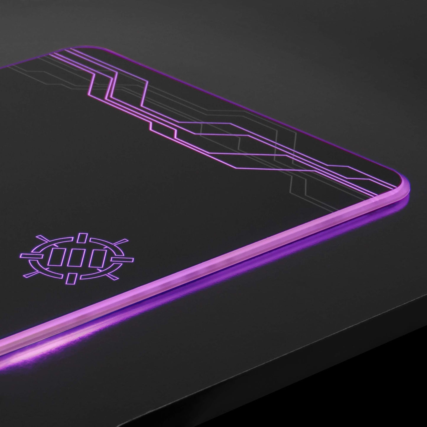 ENHANCE LED Gaming Mouse Pad RGB - Hard Mouse Pad with 7 Light Up Modes and Brightness Controls - Large Surface (13.75 x 9.8 in) with Glowing Lights and Rubber Non-Slip Grip for Desktop Gamers