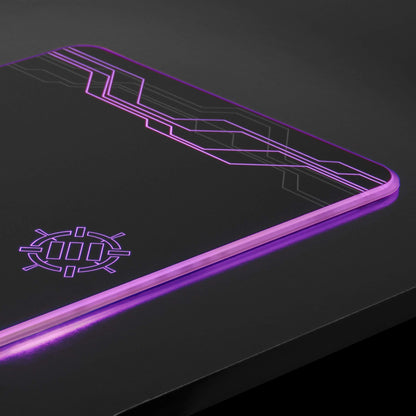 ENHANCE LED Gaming Mouse Pad RGB - Hard Mouse Pad with 7 Light Up Modes and Brightness Controls - Large Surface (13.75 x 9.8 in) with Glowing Lights and Rubber Non-Slip Grip for Desktop Gamers