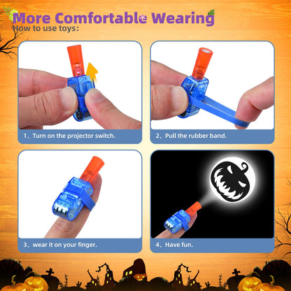 36pcs Halloween LED Finger Lights, Halloween Party Favors for Kids LED Light Up Toys Classroom Rewards Gifts, Halloween Treats Goody Bag Filler