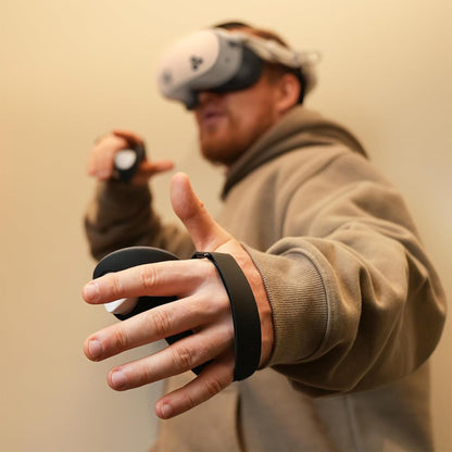 KIWI design Upgraded Comfort Controller Grips Compatible with Oculus/Meta Quest 3/3S Accessories, Hand Straps with Battery Opening