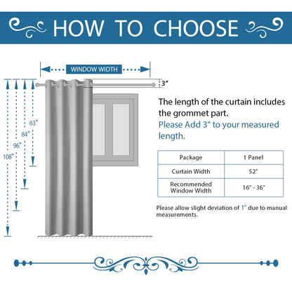 Rose Home Fashion Blackout Sliding Door Curtains, Room Darkening Thermal Insulated Curtains for Living Room Bedroom, Sliding Glass Door Drapes, 1 Panel, W52 x L96, Biscotti Beige