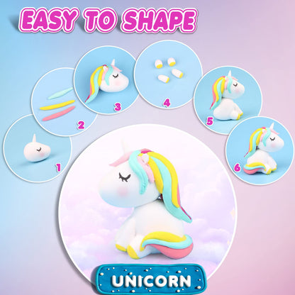 ESSENSON Magic Clay - Air Dry Clay 24 Colors, Modeling Clay for Kids with Tools, Toys Gifts for Age 3 4 5 6 7 8+ Years Old Boys Girls Kids