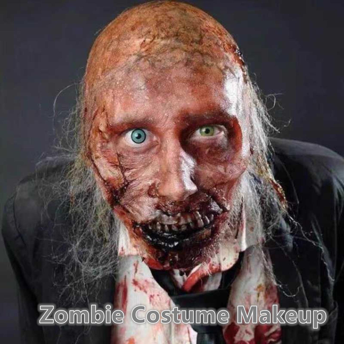 Go Ho Clown White Black Face Body Paint,6 Colors Wheel for Special Effects Zombie Makeup Kit,Halloween Professional Makeup Palettes with Sponge,Non Toxic