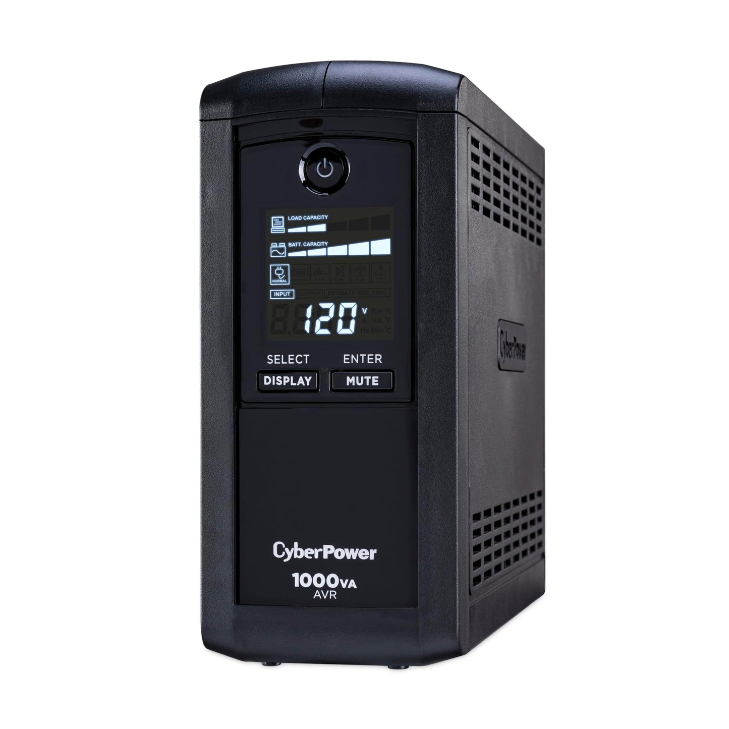 CyberPower CP1000AVRLCD Intelligent LCD UPS Battery Backup and Surge Protector, 1000VA/600W, 9 Outlets, AVR, Mini-Tower, UL Certified