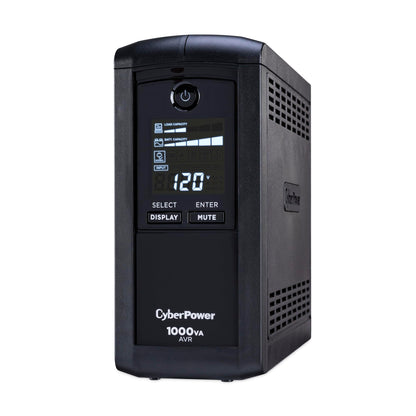 CyberPower CP1000AVRLCD Intelligent LCD UPS Battery Backup and Surge Protector, 1000VA/600W, 9 Outlets, AVR, Mini-Tower, UL Certified
