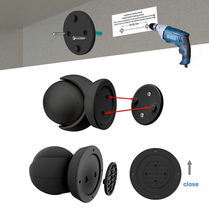 HONWELL Motion Sensor Light Indoor Outdoor, Wireless Waterproof LED Spotlight for Garden, Security With Battery Powered Porch Light for Stair Garage Entrance (1Pack) Black