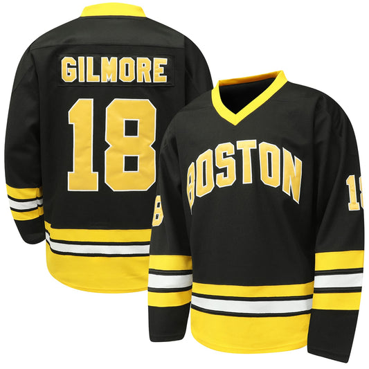 Happy Gilmore #18 Jersey Boston Adam Sandler 1996 Movie Ice Hockey Jersey Stitched S-XXXL, 90S Hip Hop Clothing for Party(18-XX-Large)