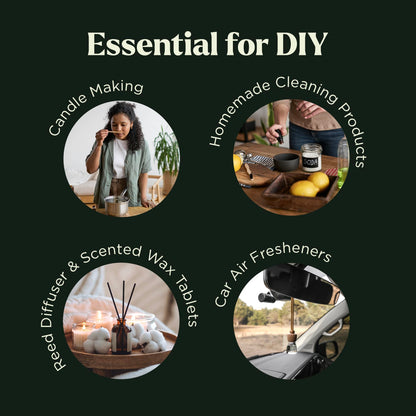 Lagunamoon Essential Oils Set - Top 6 Blends for Diffusers, Home Care, Candle Making Scents, Fragrance, Aromatherapy, Humidifiers, Gifts - Peppermint, Tea Tree, Lavender, Eucalyptus, Orange (10mL)