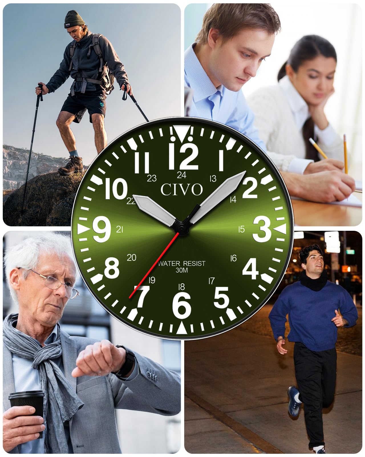 CIVO Military Watch for Men Waterproof: Analog Mens Watches Classic- Field Wrist Watches for Man