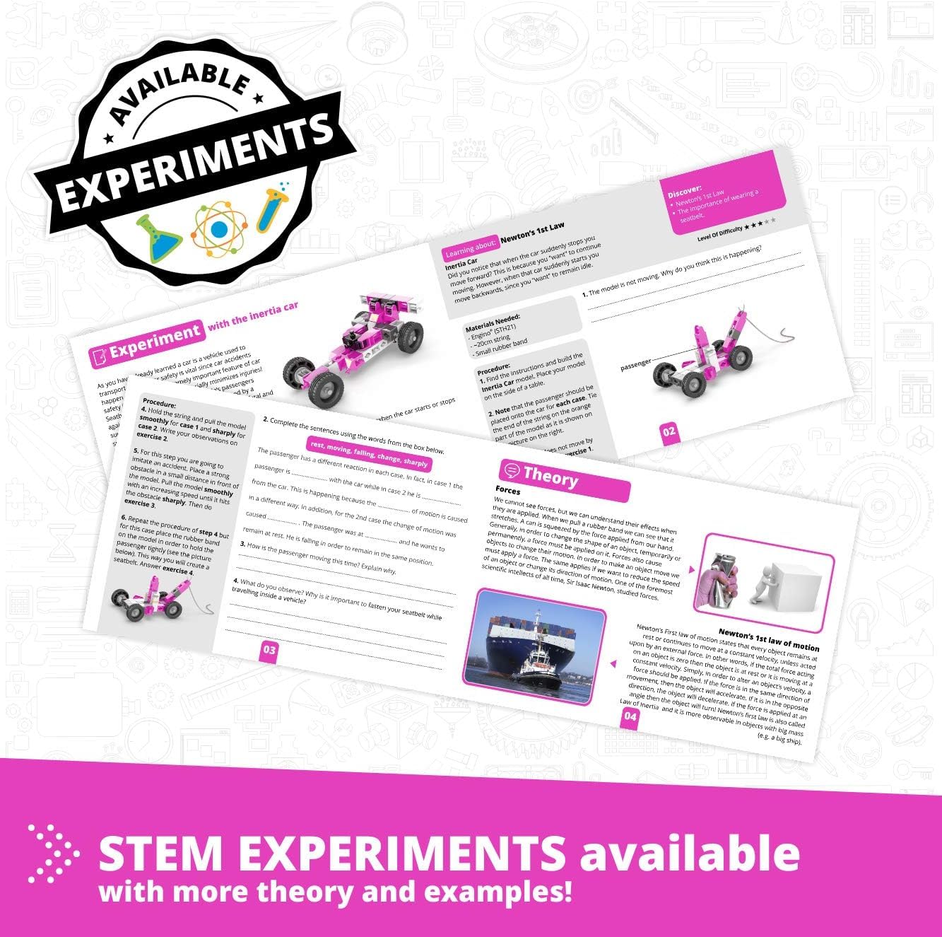 Engino Maker Girl, 20-Model Set, Engineering Kit for Girls 7+, STEM Building Toys, Educational Set, Engaging STEM Toys, Sparks Creativity, Gift for Girls