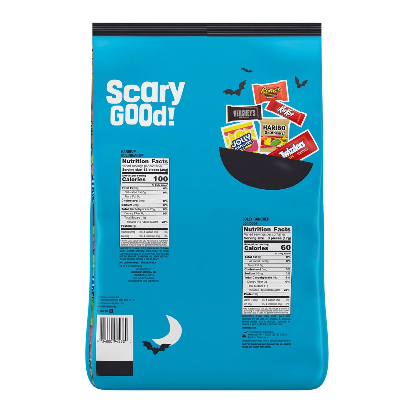 Hershey Miniatures Assorted Flavored, Halloween Candy Bulk Bag, 97.96 oz (330 Pieces)