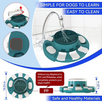 KADTC Dog Puzzle Toy Level 2 in 1 for Small/Medium/Large Dogs Treat Puzzles Slow Feeder/w Button Keep Them Busy Enrichment Toys Food Dispenser Puppy Brain Stimulating Mental Stimulation Mind Games