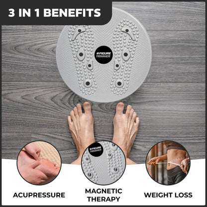 Figure Trimmer Core Abs Twister Board - Waist Sculptor Twister Board for Core & Ab Exercise - Waist Twisting Disc, Dizzy Disc Twist Board for Slimming Workout with 8 Magnets Reflexology