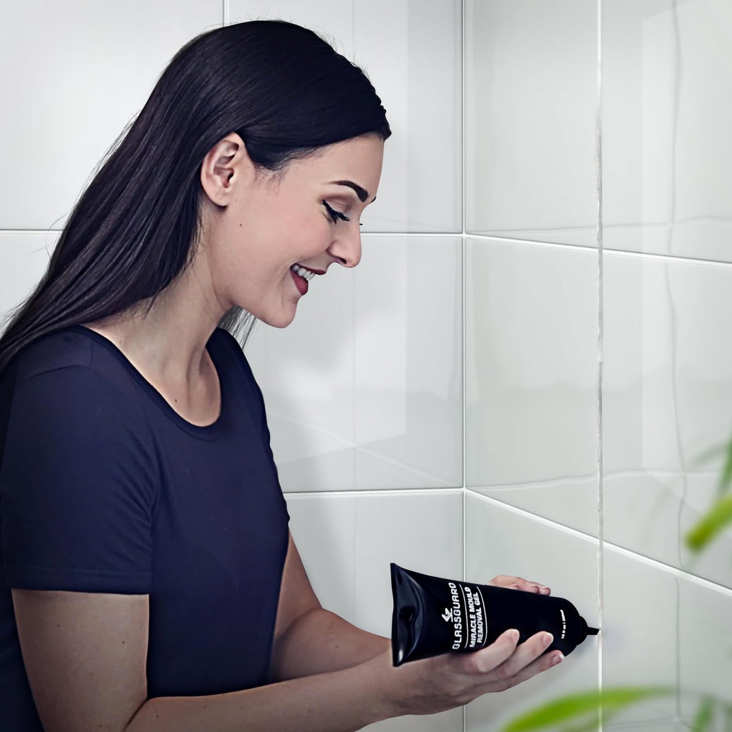 Glassguard Miracle Mold Stain Cleaner Gel for Hard Stains – Mold Cleaning Gel for Grouts, Ceramic, Glass, Silicone, Caulk & More – Washing Machine Cleaner Front Loader (300 ml / 10 oz)